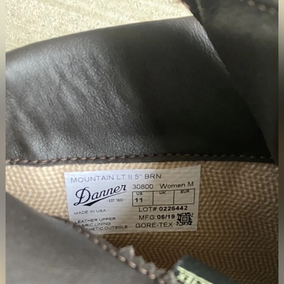 DANNER Womens 11 M Mountain LT II 5" Brown Gore-Tex Leather Hiking Boot USA Made - Picture 5 of 8